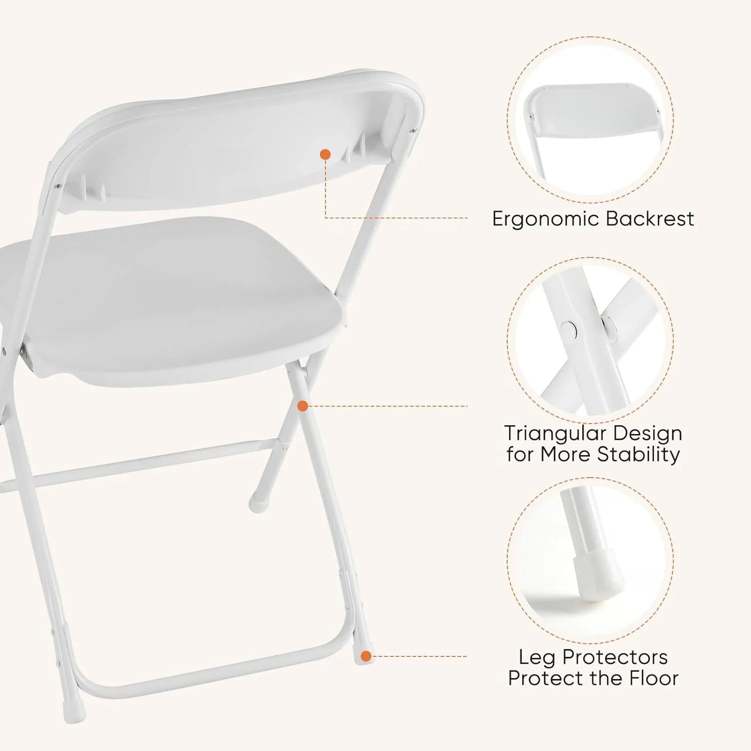 Lot de 12 chaises pliantes Sweetcrispy, rembourrées en cuir, robustes et pliables en métal.