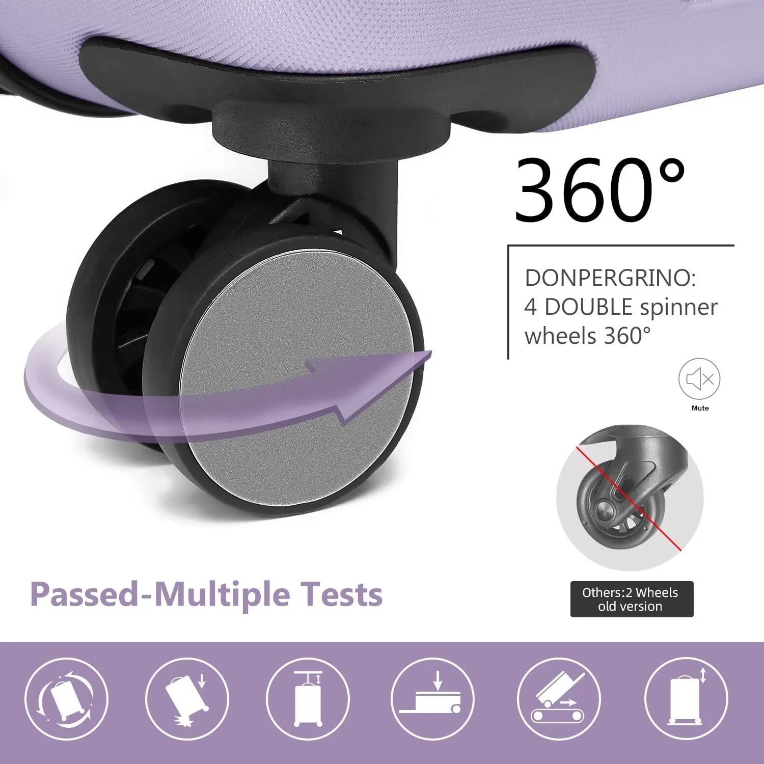 Ensemble de bagages à main légers et extensibles à coque rigide de 6 pièces