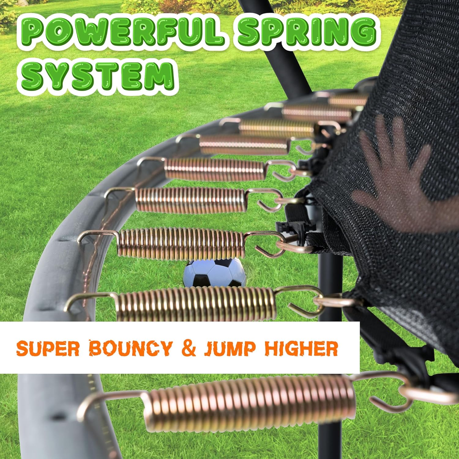 Trampoline Trampoline de loisirs avec filet de clôture et échelle, trampoline d'extérieur antirouille pour enfants et adultes