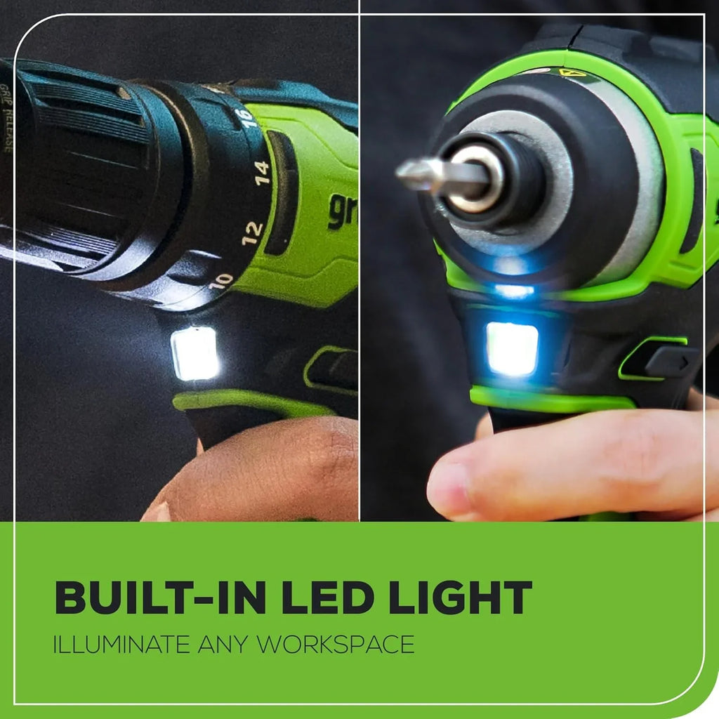 Perceuse-visseuse à percussion sans fil 24 V, kit combiné d'outils électriques