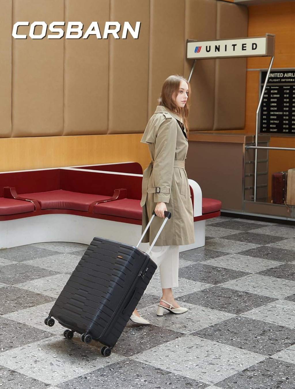 Ensemble de 5 bagages à roulettes, valise rigide en ABS avec roulettes pivotantes