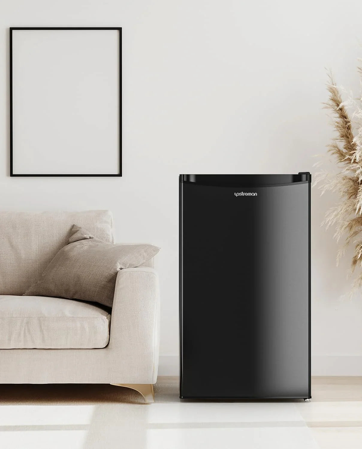 Mini-réfrigérateur Upstreman de 3,2 pieds cubes avec congélateur, mini-réfrigérateur à une porte, réfrigérateur de dortoir