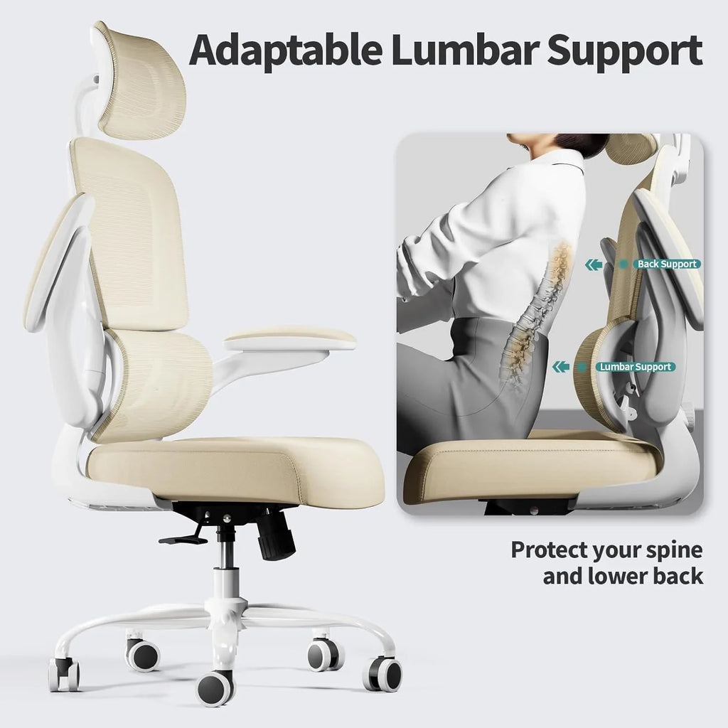 Chaise de bureau ergonomique TRALT, 150 kg, chaise de jeu à domicile avec roulettes