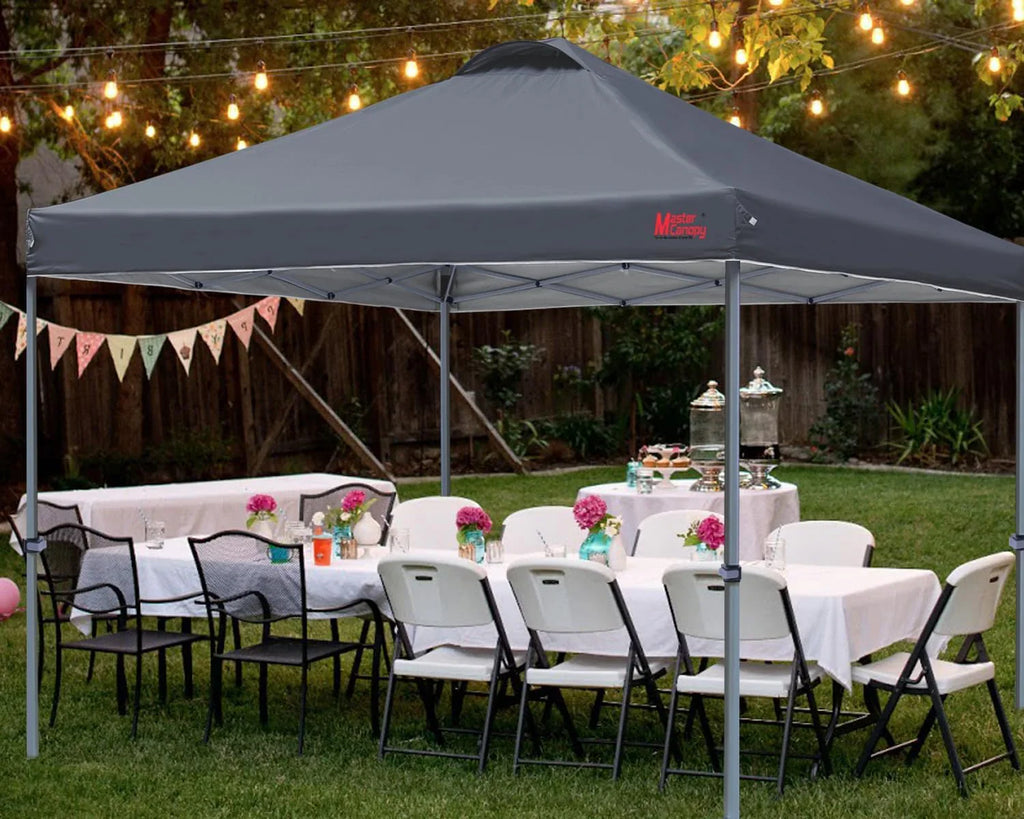 Tente pop-up robuste avec sac à roulettes (10 x 10, noir)