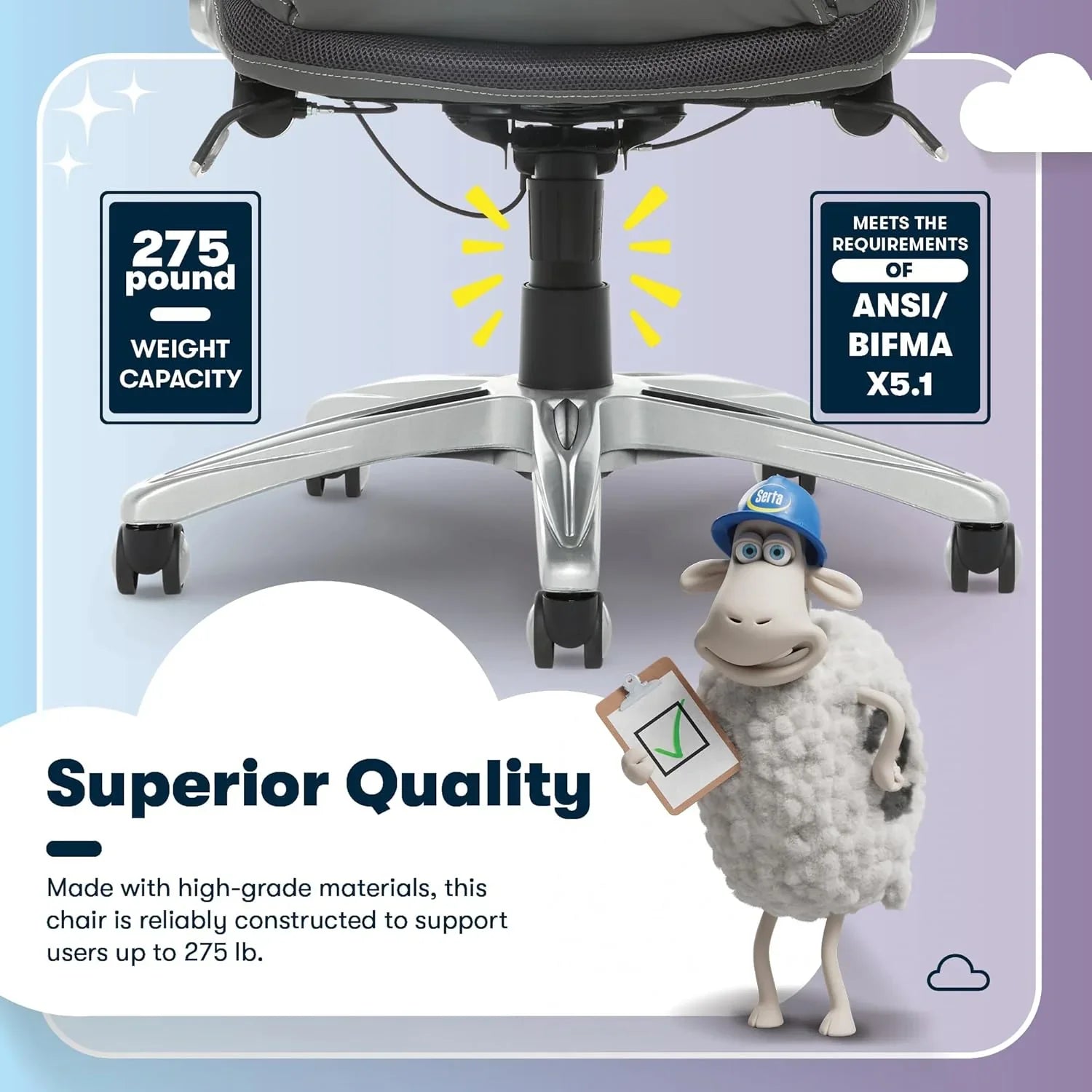 Chaise de bureau exécutive, bureau et chaise d'ordinateur ergonomiques