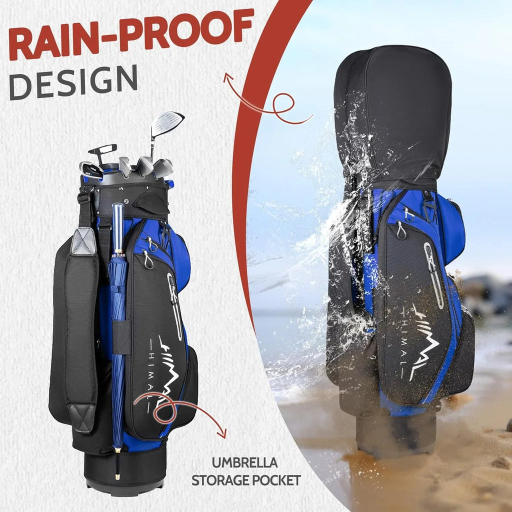 Sac de golf chariot Pro 14 compartiments avec compartiments sur toute la longueur, sac de golf pour homme