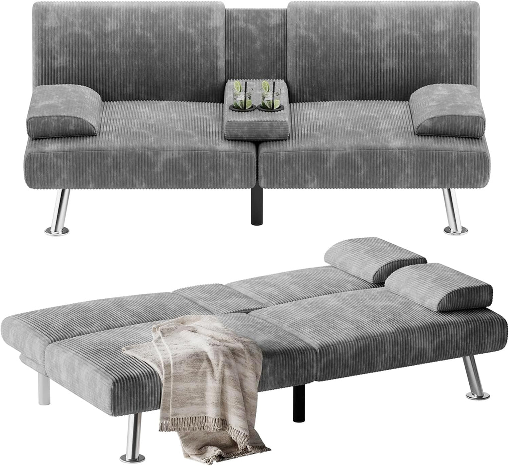 Canapé-lit futon Flamaker Ensemble futon pliant moderne Chaise longue convertible