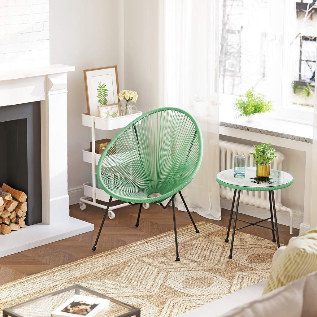 Canapé d'extérieur 2 places avec dossier en rotin synthétique