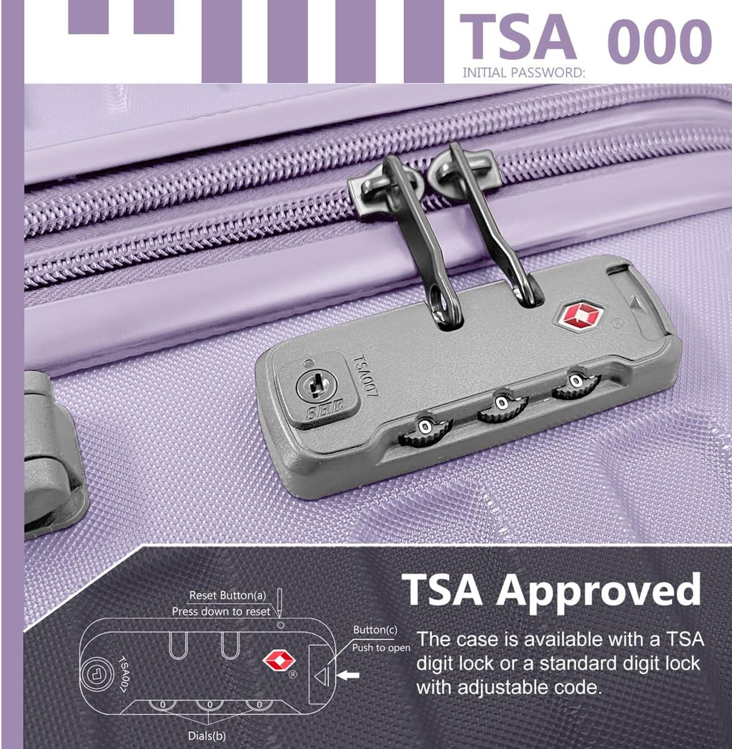 Ensemble de bagages à main légers et extensibles à coque rigide de 6 pièces