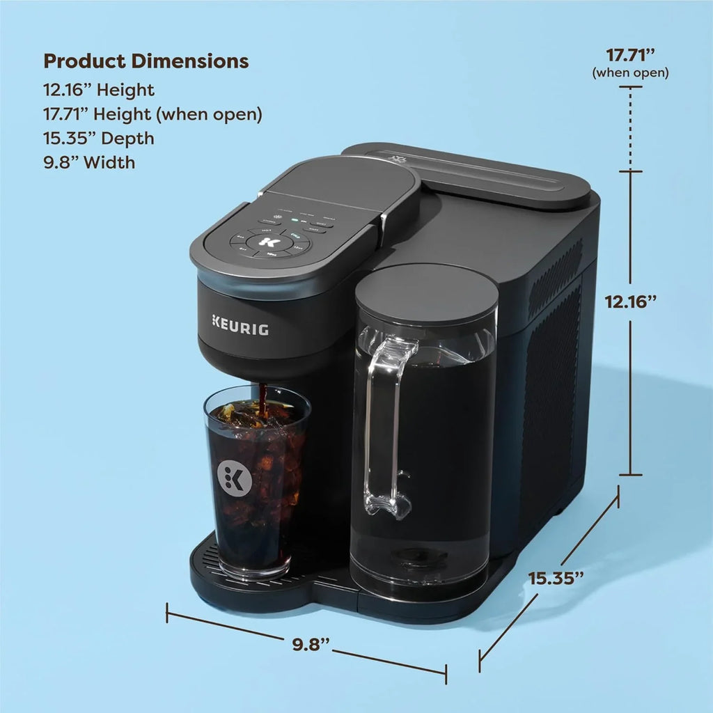 Cafetière à une tasse K-Brew+Chill, glacée et chaude, avec réservoir d'eau amovible de 2,13 kg