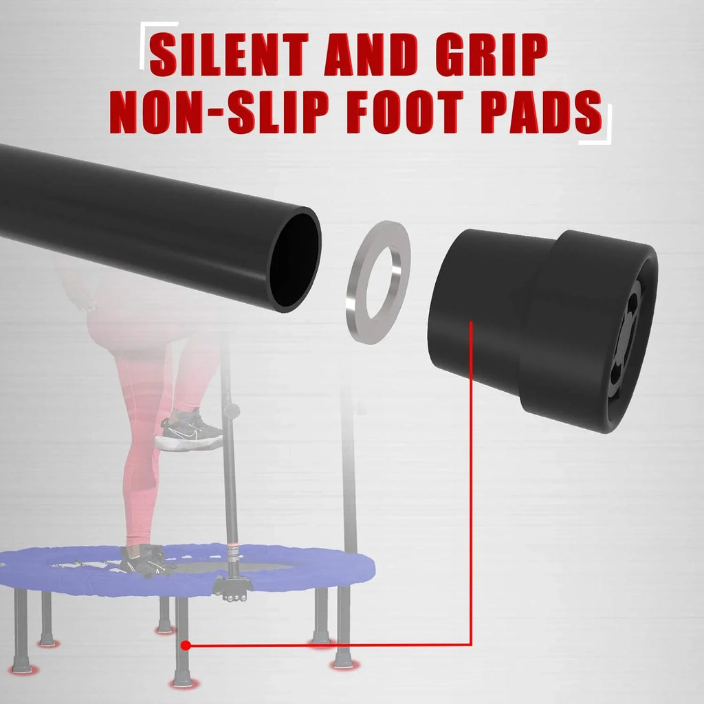 Kanchimi Mini Trampoline d'entraînement pliable de 40" à 48" avec poignée, charge maximale de 330 lb