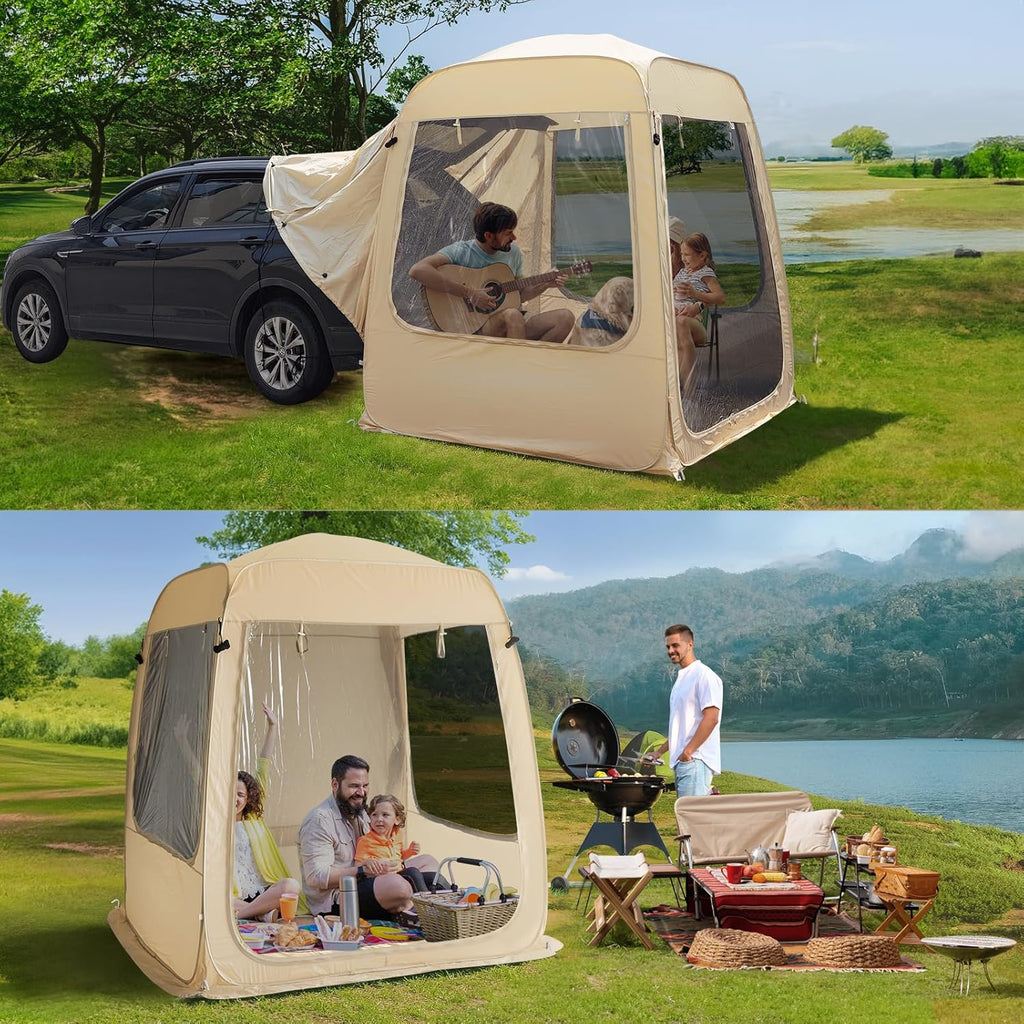 Gazebo Alvantor Screen House, tente à auvent abri igloo escamotable pour 6-10-15 personnes