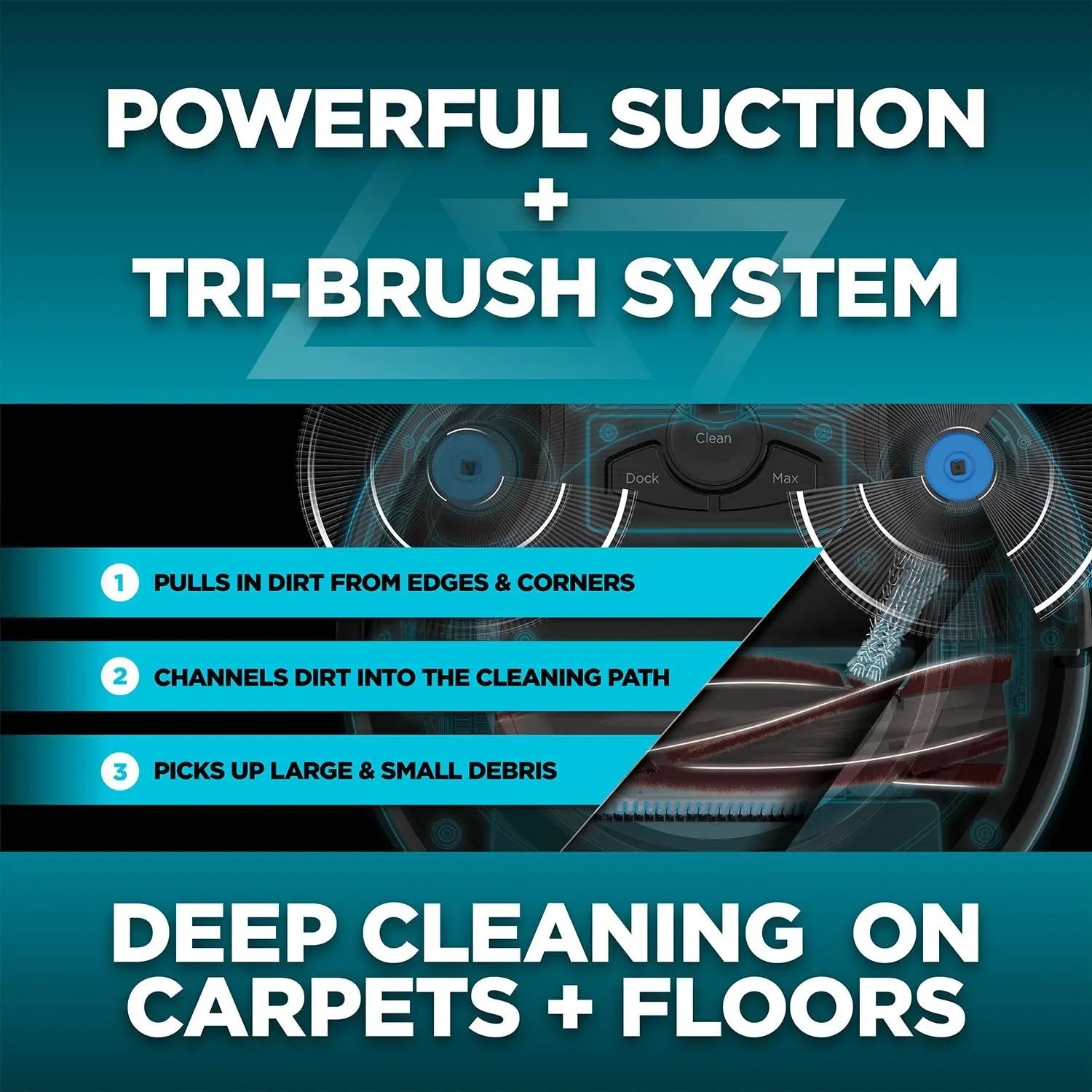 Aspirateur robot IA avec base à vidage automatique XL HEPA, sans sac, autonomie de 60 jours, navigation LiDAR