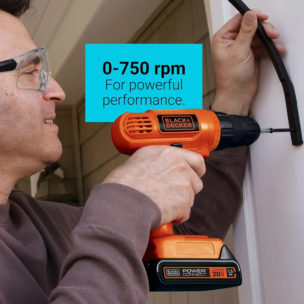 BLACK+DECKER 20V MAX POWERCONNECT Perceuse-visseuse sans fil Tournevis électrique