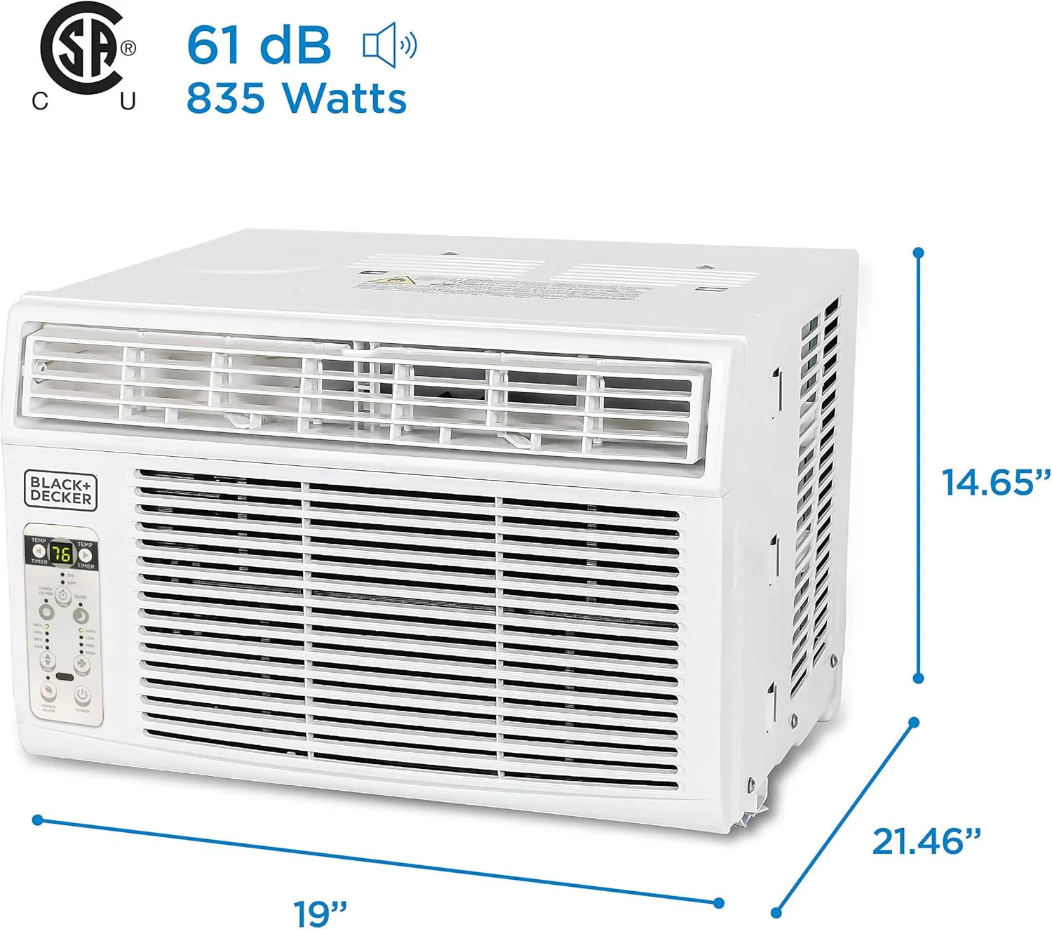 Climatiseur de fenêtre BLACK+DECKER 5000 BTU, refroidit jusqu'à 150 pi2.