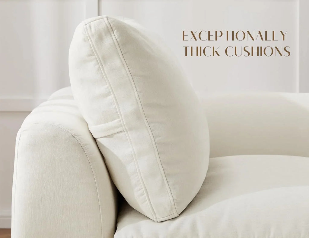 Canapé sectionnel Cloud de 110 pouces pour le salon, canapé convertible en L, canapé sectionnel 3 places