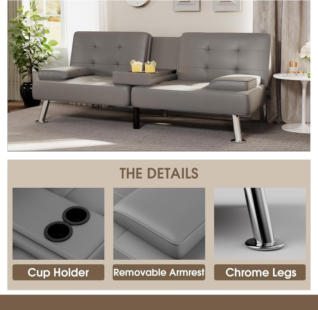 Canapé-lit futon Flamaker Ensemble futon pliant moderne Chaise longue convertible