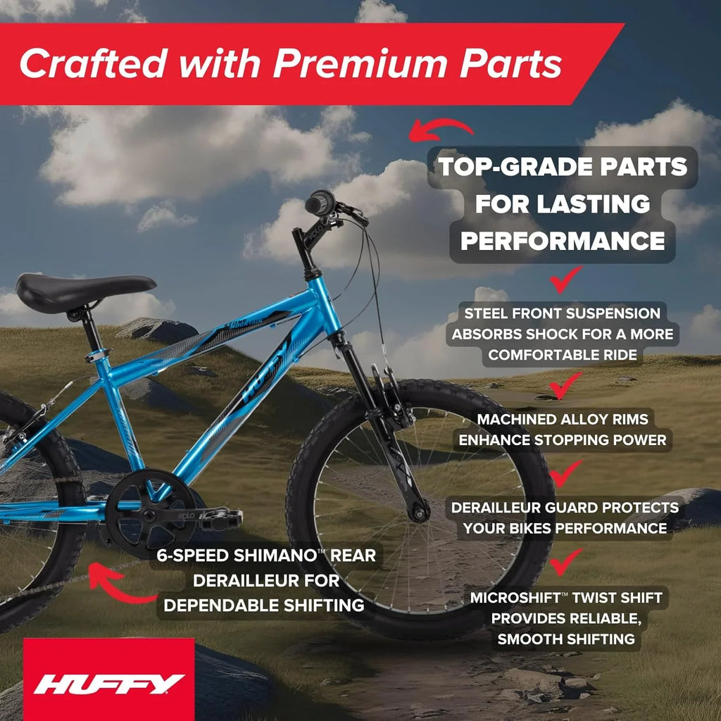 VTT semi-rigide Huffy Stone Mountain, pour garçons/filles/hommes/femmes, tailles 20"/24"/26"