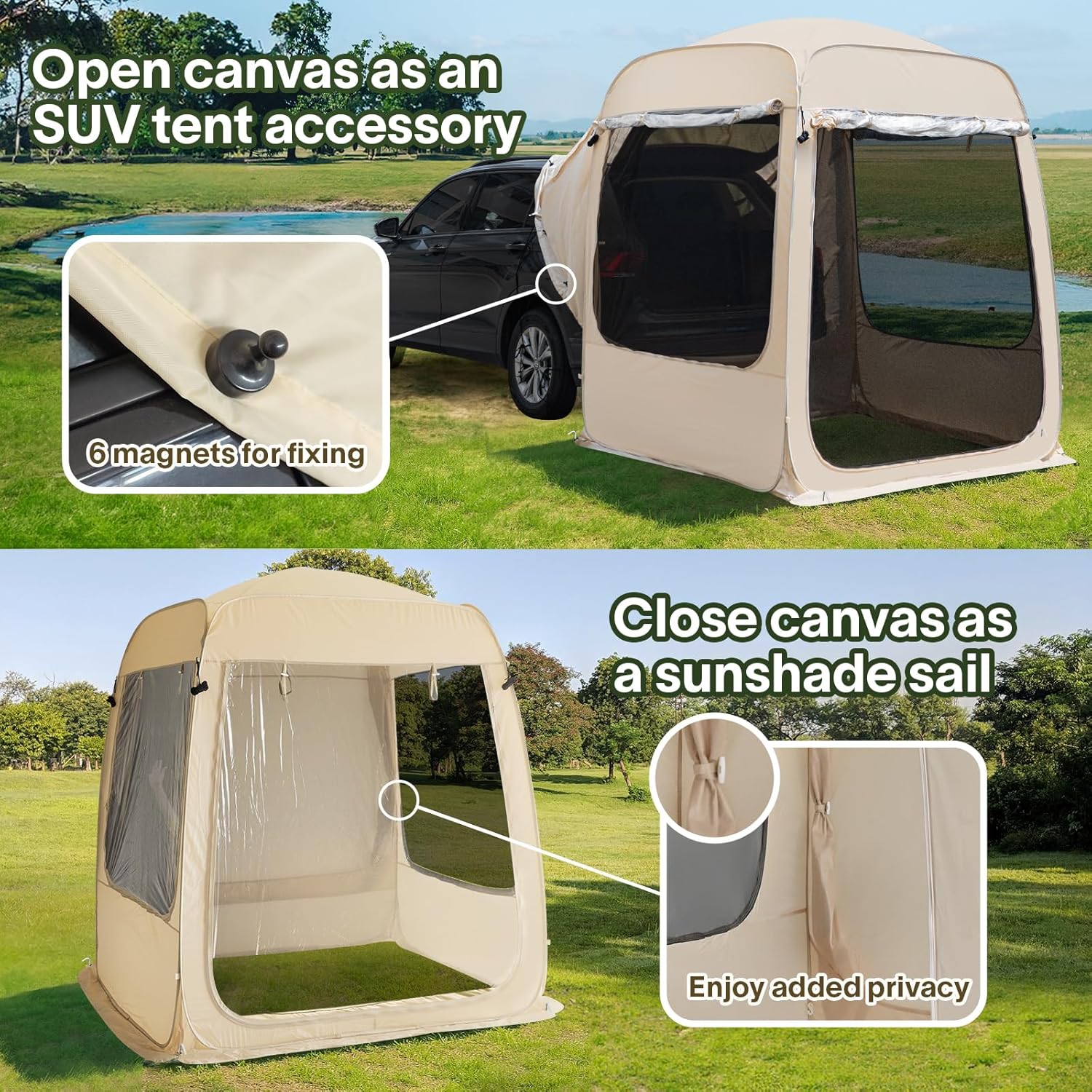 Gazebo Alvantor Screen House, tente à auvent abri igloo escamotable pour 6-10-15 personnes