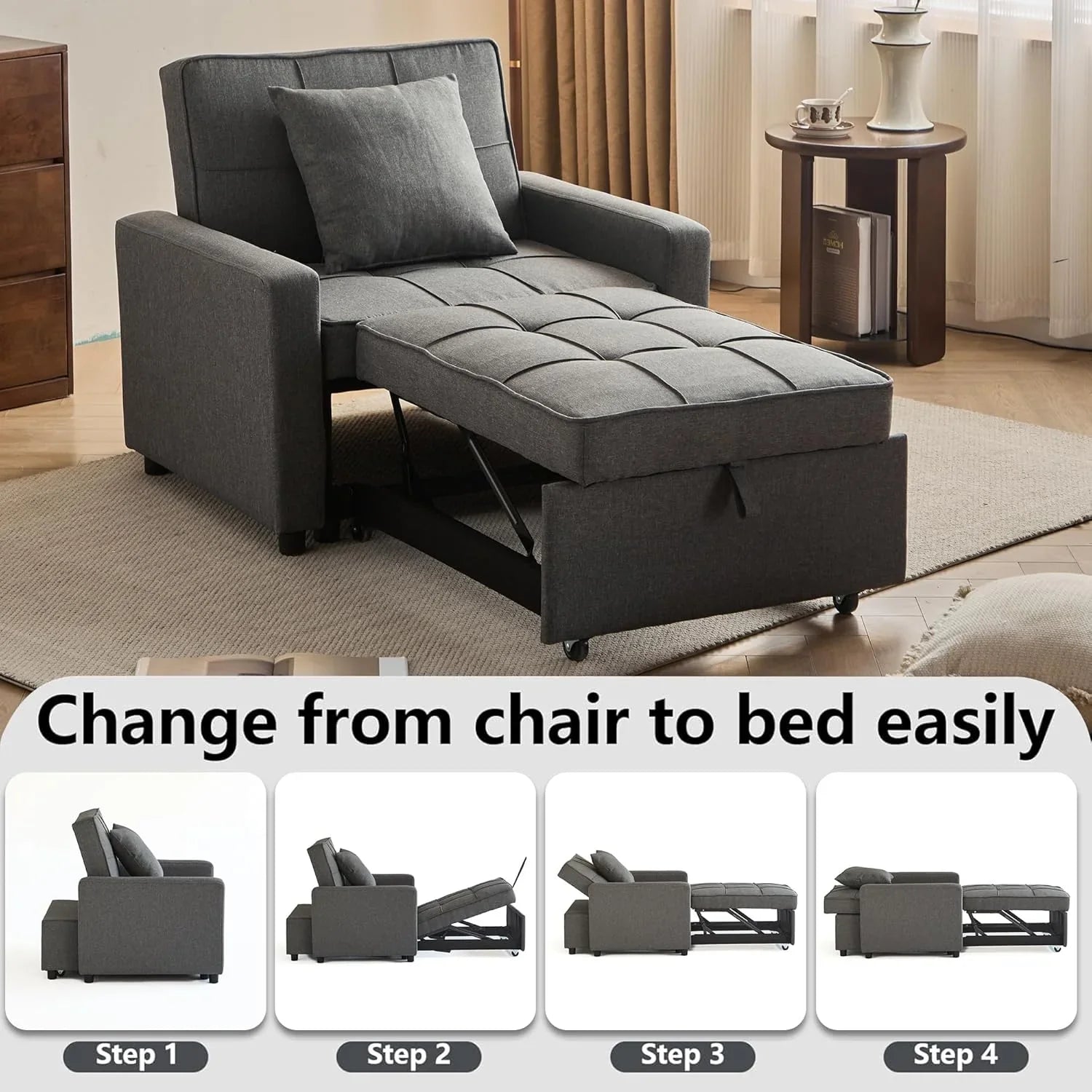 Canapé-lit convertible avec lit gigogne