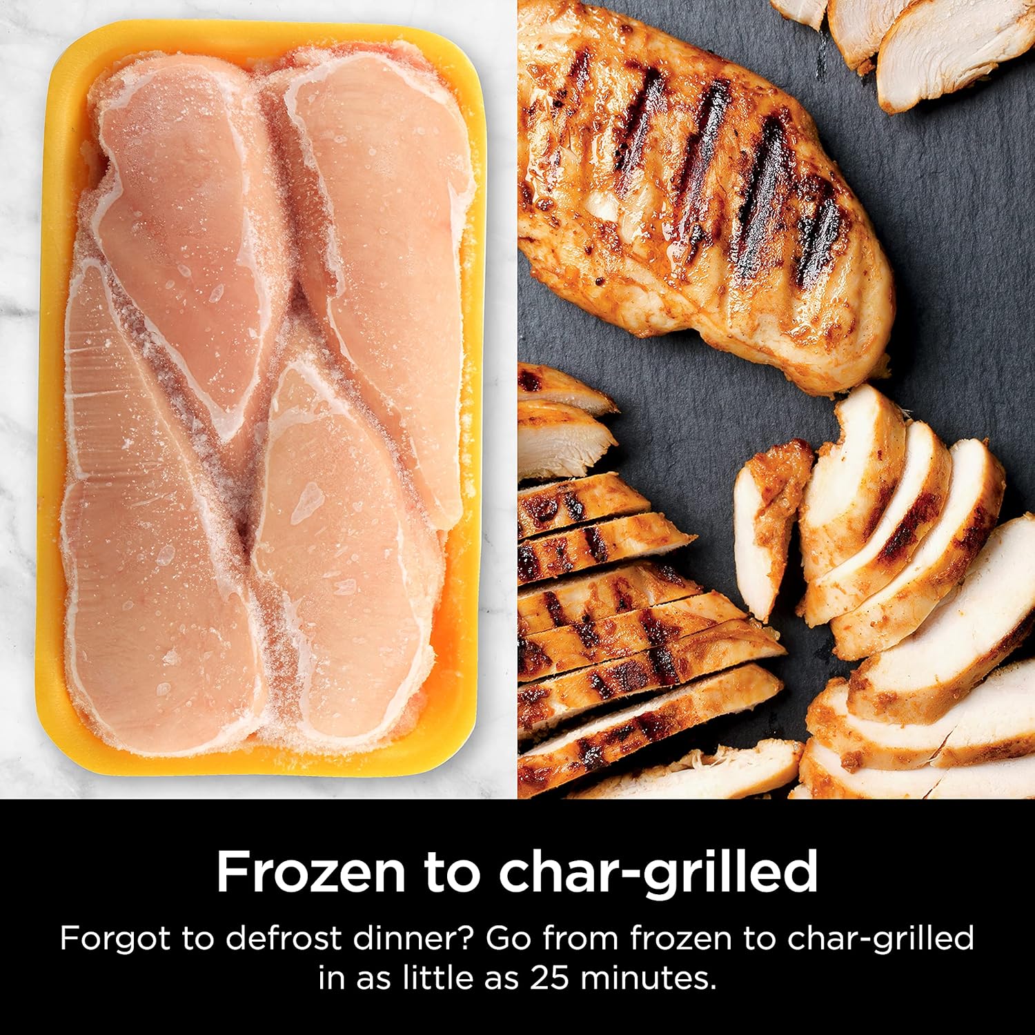 Gril d'intérieur Ninja Foodi Smart XL 6 en 1 avec friture à air, cuisson au four, rôtissage, grillage et déshydratation, thermomètre intelligent