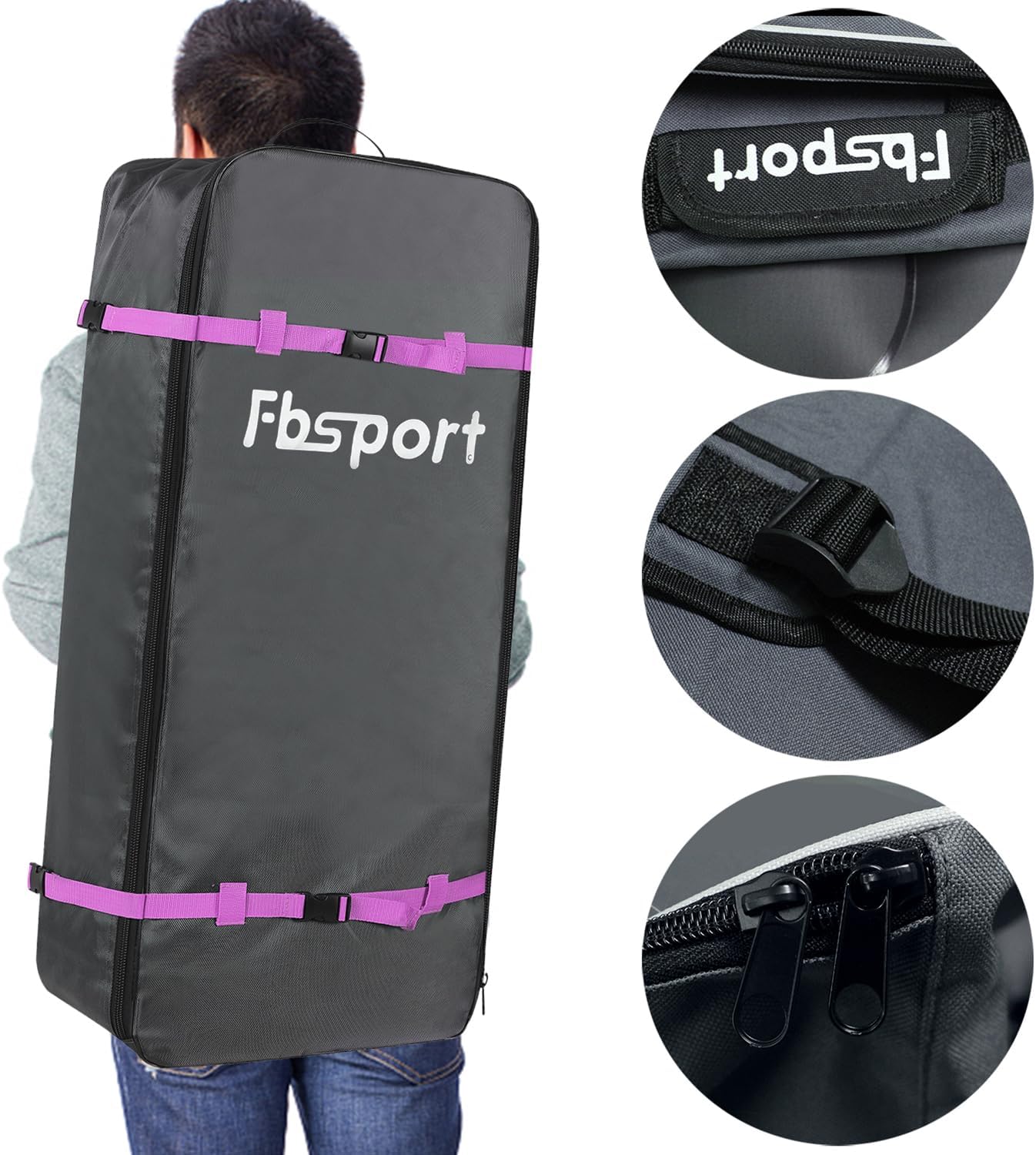 Planche de stand up paddle FBSPORT Premium 11', planche de yoga, contrôle du surf, pont antidérapant, attache, pagaie et pompe