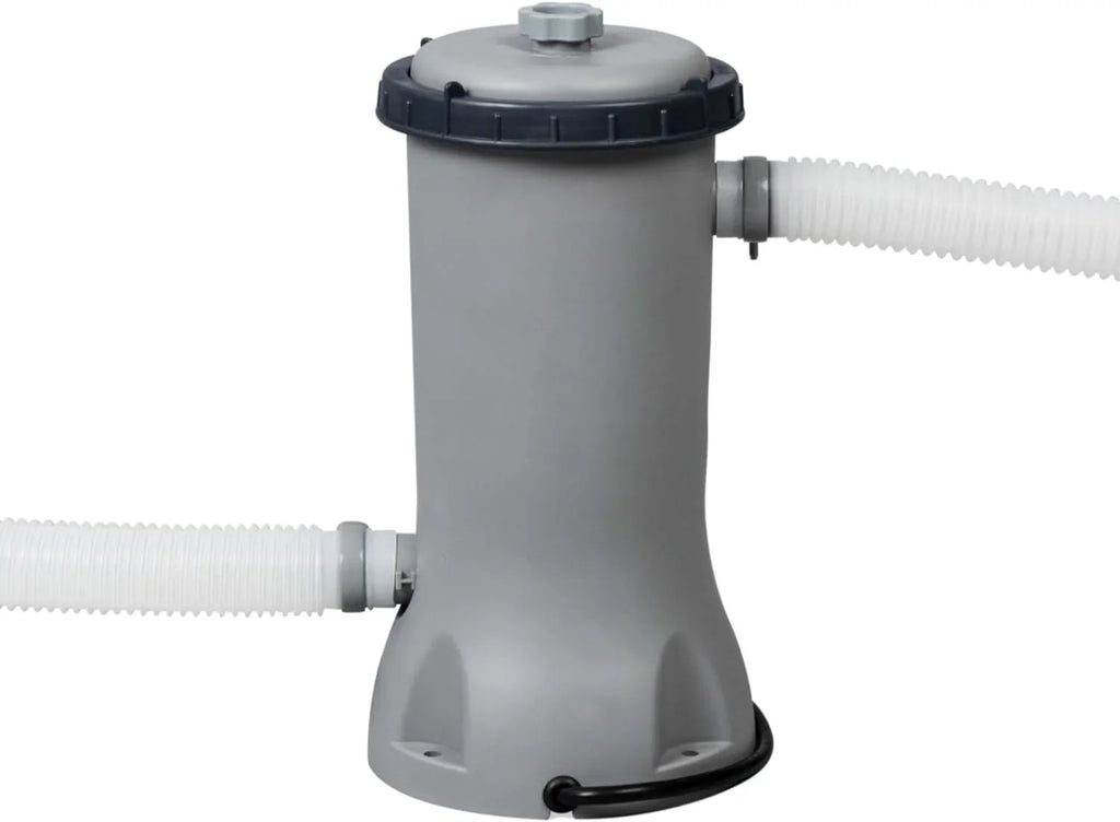 Piscine hors sol ovale Power Steel 4,3 m x 2,4 m x 100 cm | Comprend une pompe de filtration de 2070 litres, une échelle et un distributeur ChemConnect.