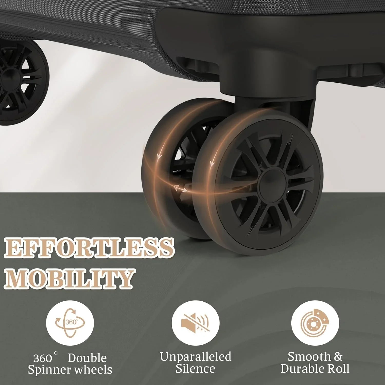 Ensemble de 5 bagages à roulettes, valise rigide en ABS avec roulettes pivotantes