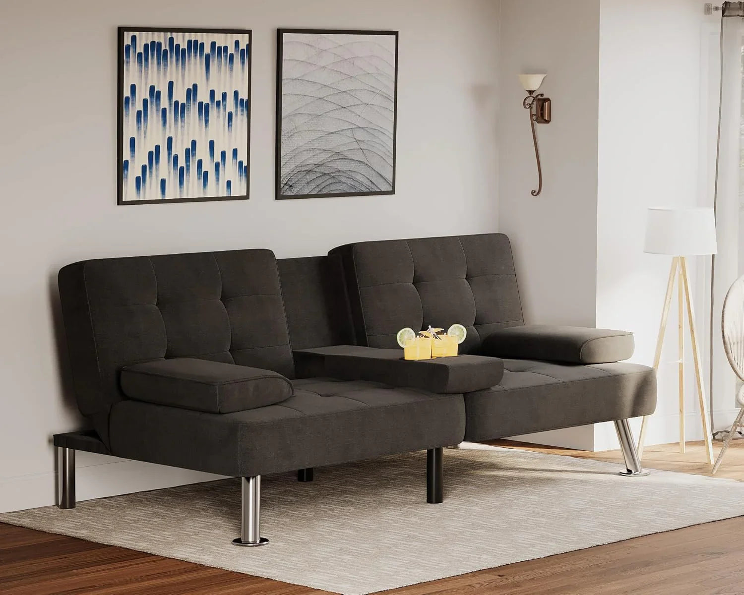 Canapé-lit futon Flamaker Ensemble futon pliant moderne Chaise longue convertible