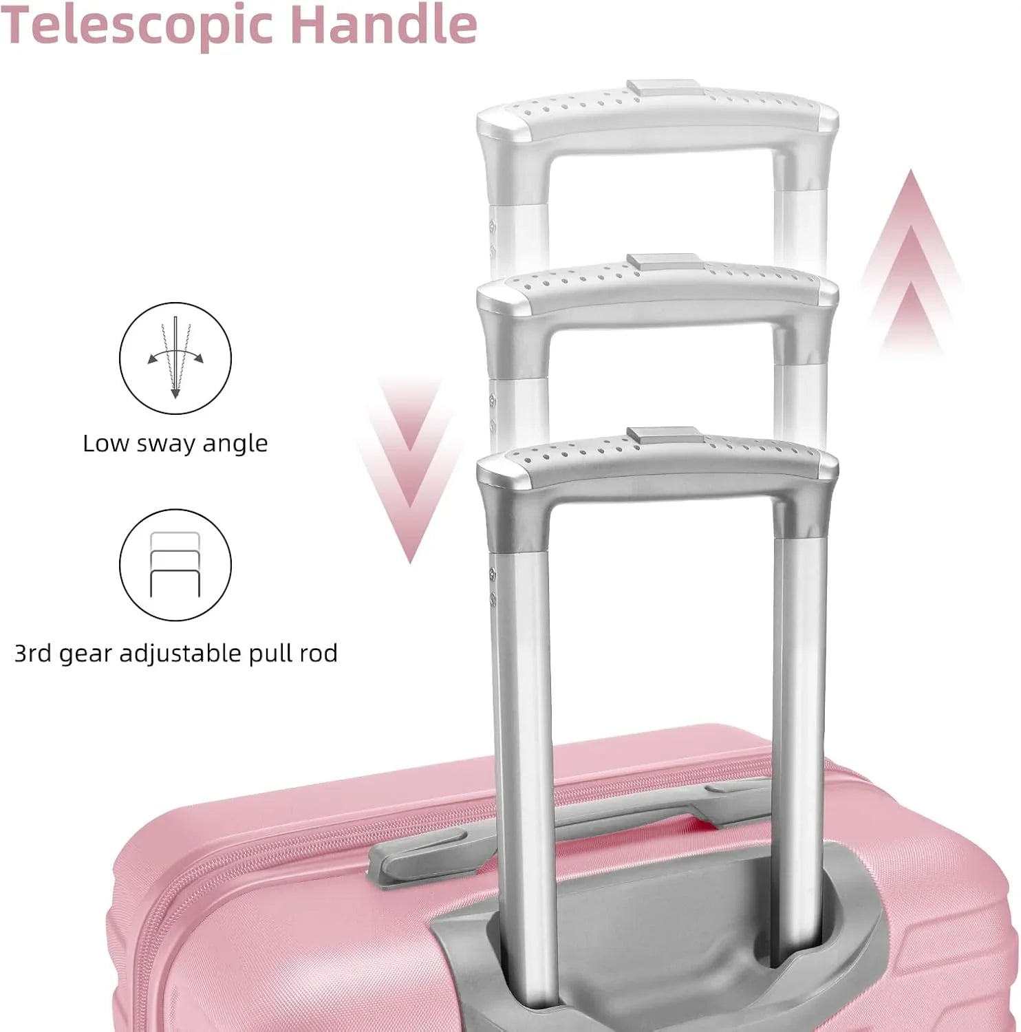 Ensemble de bagages à main légers et extensibles à coque rigide de 6 pièces