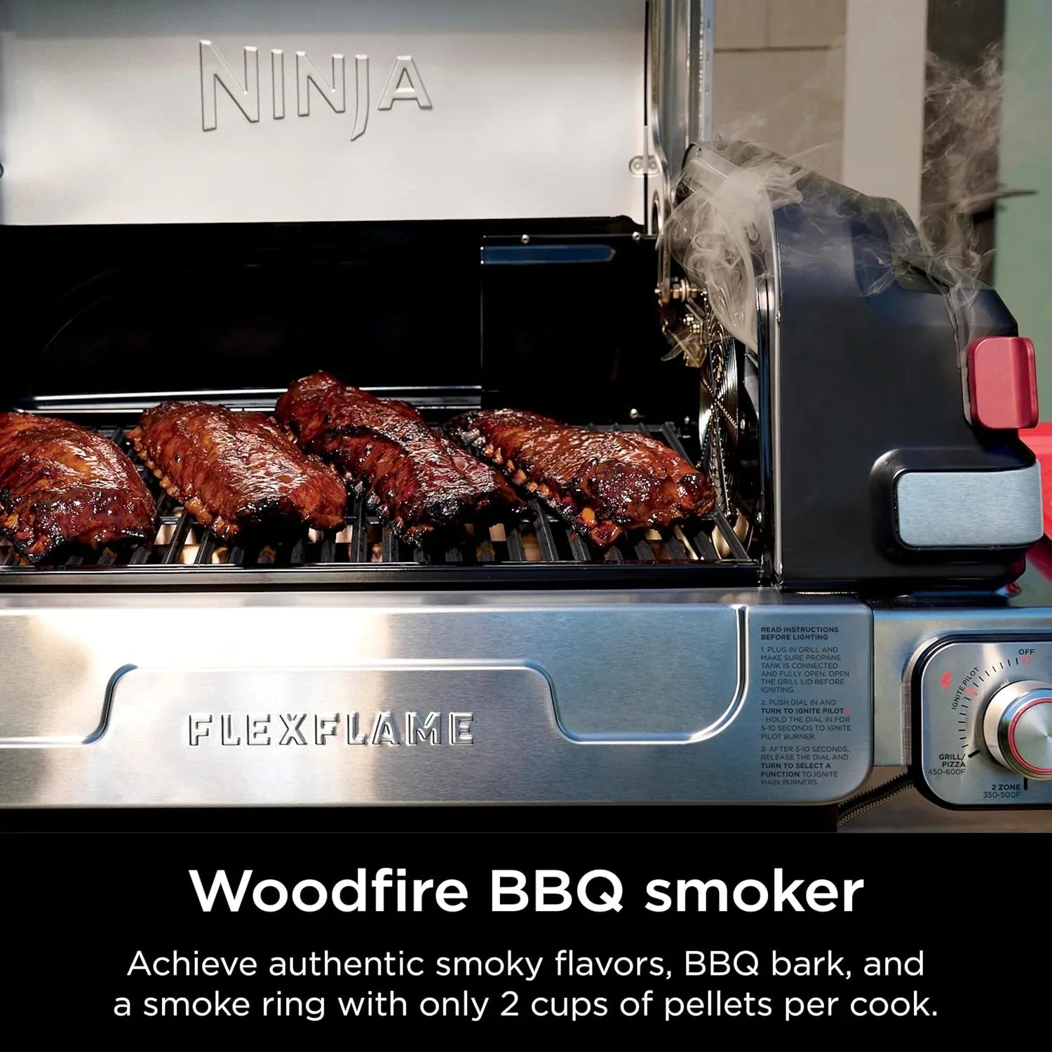 Ninja FlexFlame, Grils et fumoirs, Grils électriques et au propane, Rôtissoires, Grils de barbecue,