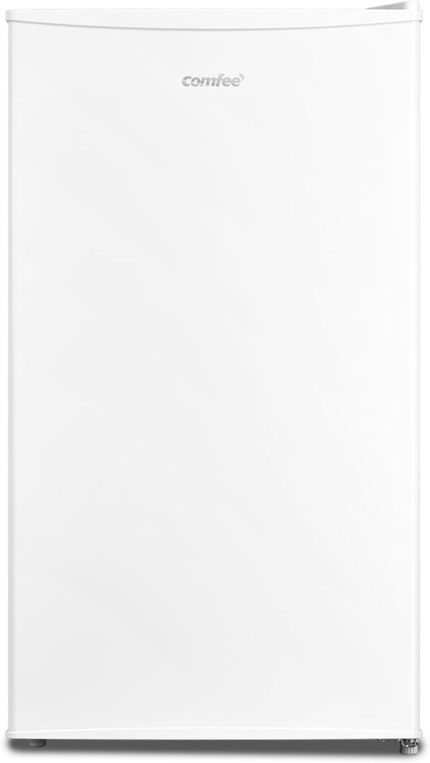 Comfee' RCD50WH2(E) Mini Réfrigérateur/Glacière 43L avec Compartiment Congélateur/Petit Réfrigérateur pour Chambre et Bureau/Refroidissement Rapide dans le Refroidisseur/Contrôle de Température/Blanc