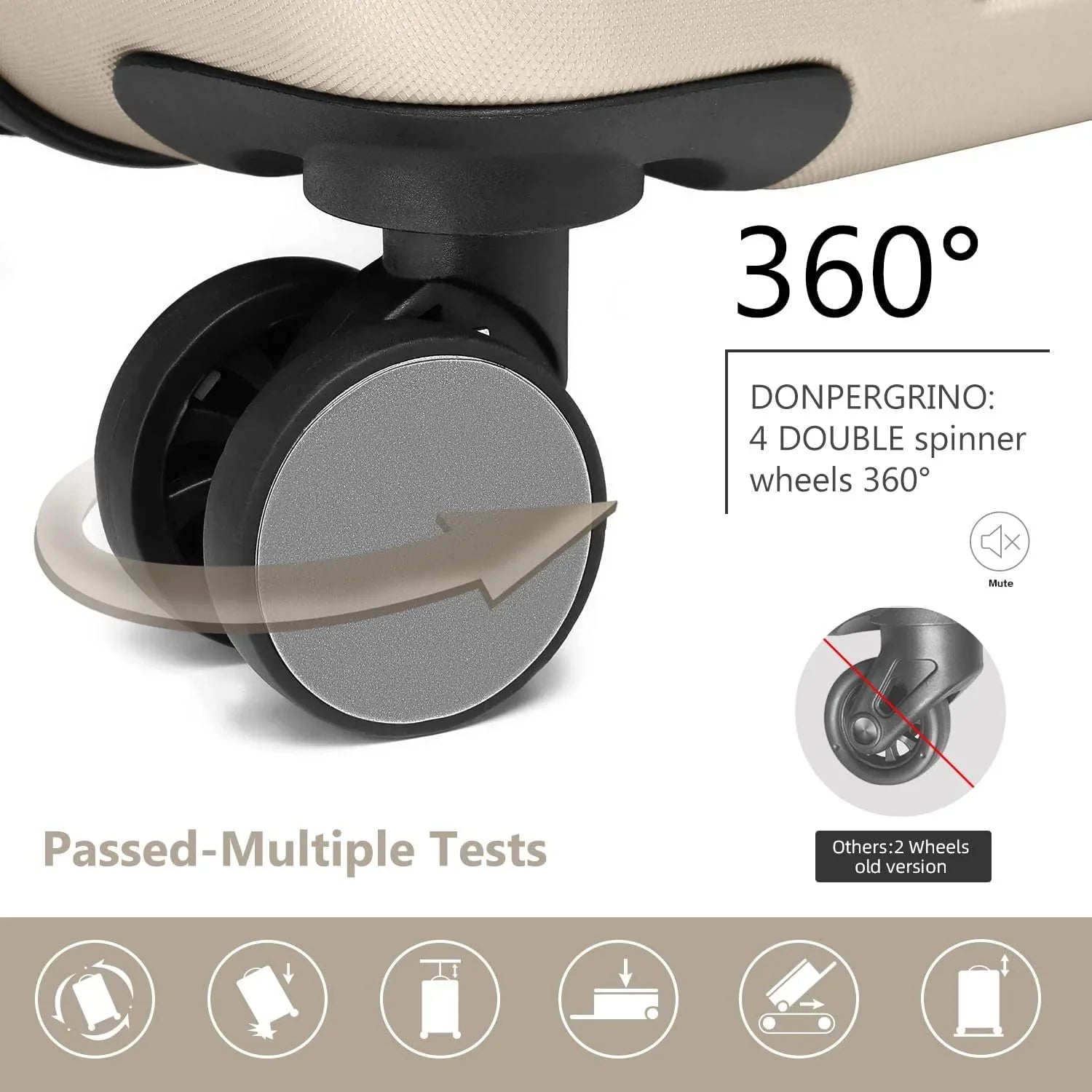 Ensemble de bagages à main légers et extensibles à coque rigide de 6 pièces