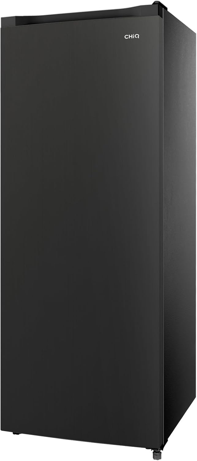 CHiQ Congélateur d'une capacité de 145 L, Congélation rapide, Thermostat réglable Silencieux Porte réversible, Noir, Classe énergétique E