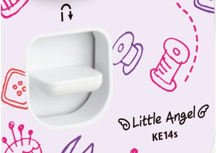 Brother KE14s naaimachine, roestvrij staal, wit/roze, 40 x 15 x 31 cm 