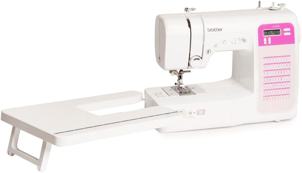 Elektronische naaimachine CS10S, wit/rood. 