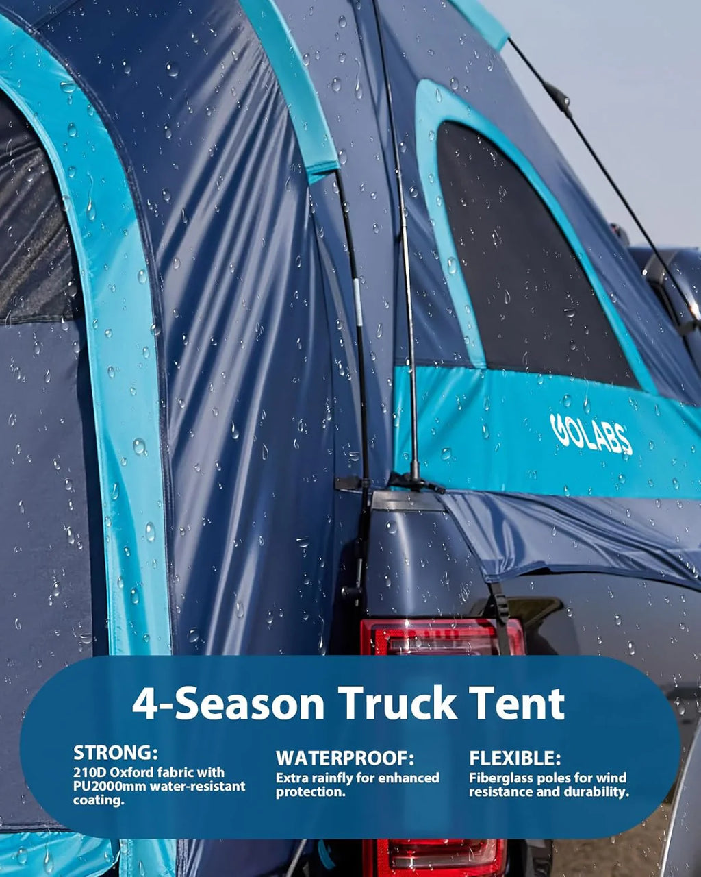 Tente de lit portable pour camion avec housse de pluie supplémentaire pour le camping et les activités de plein air