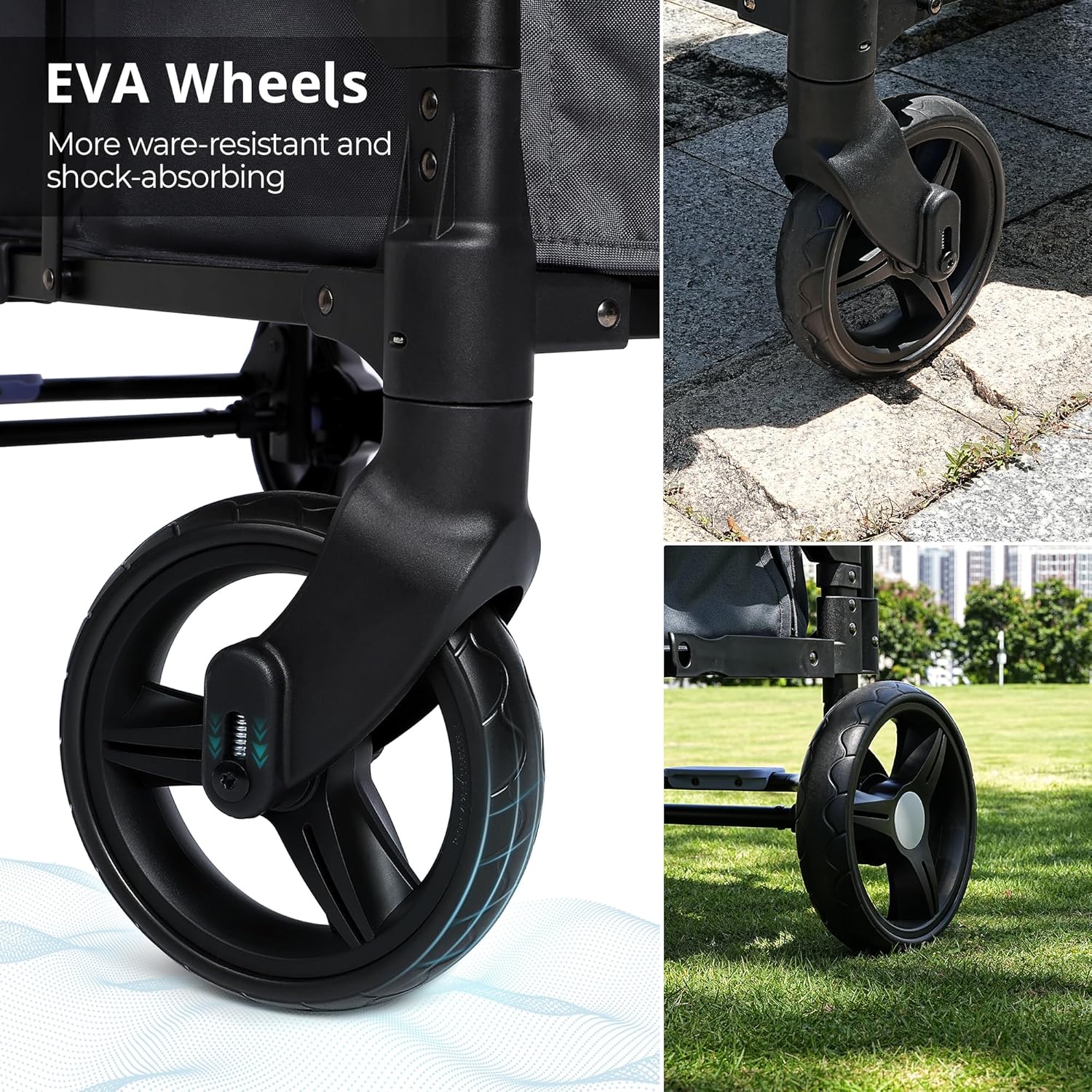 Poussette Wagon pour enfants, Poussette Wagon pour tout-petits 2 places, Poussette tout-terrain pour bébé en plein air