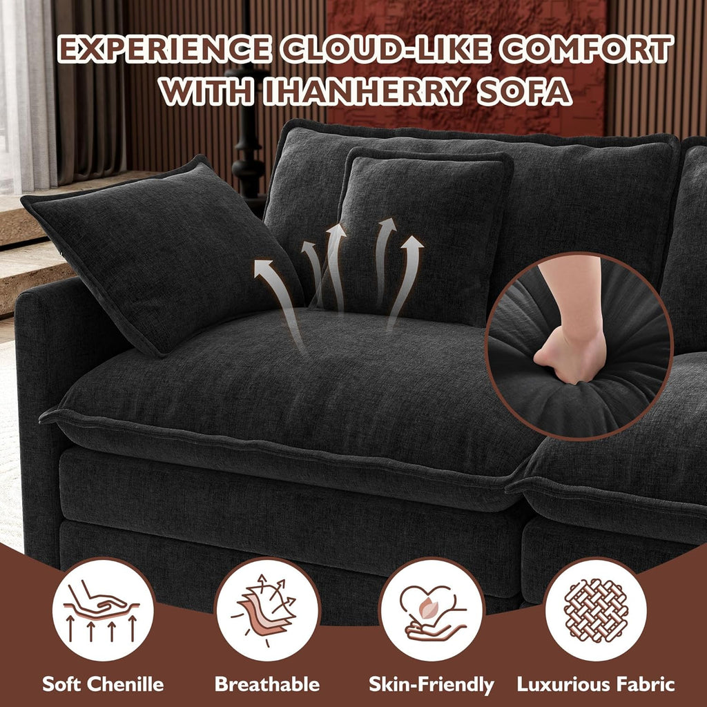 Canapé modulaire moderne en forme de U de 146 pouces d'ihanherry