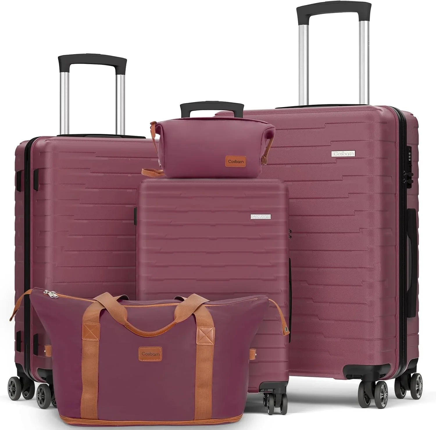 Ensemble de 5 bagages à roulettes, valise rigide en ABS avec roulettes pivotantes
