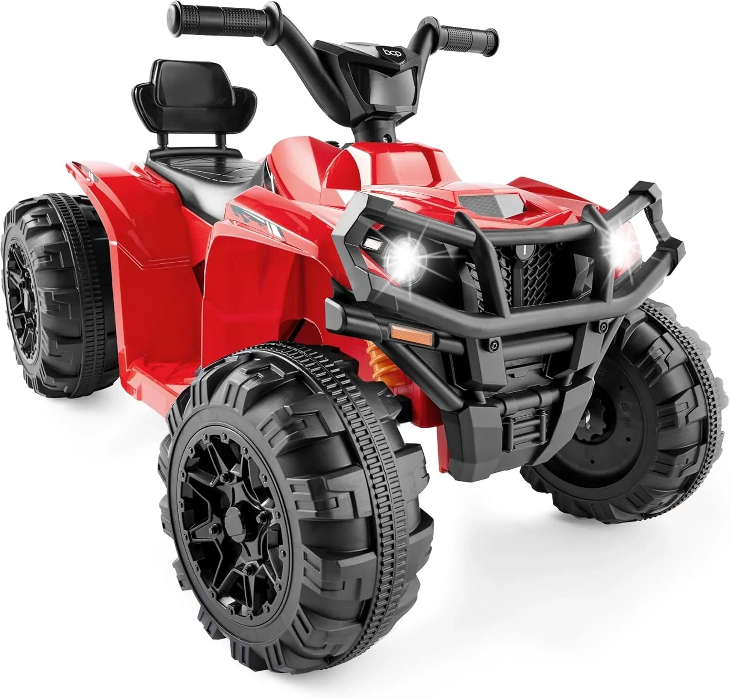 Véhicule tout-terrain électrique 12 V pour enfants, quad à 4 roues avec audio Bluetooth, vitesse maximale de 2,4 mph, pneus à crampons, phares à LED et radio.