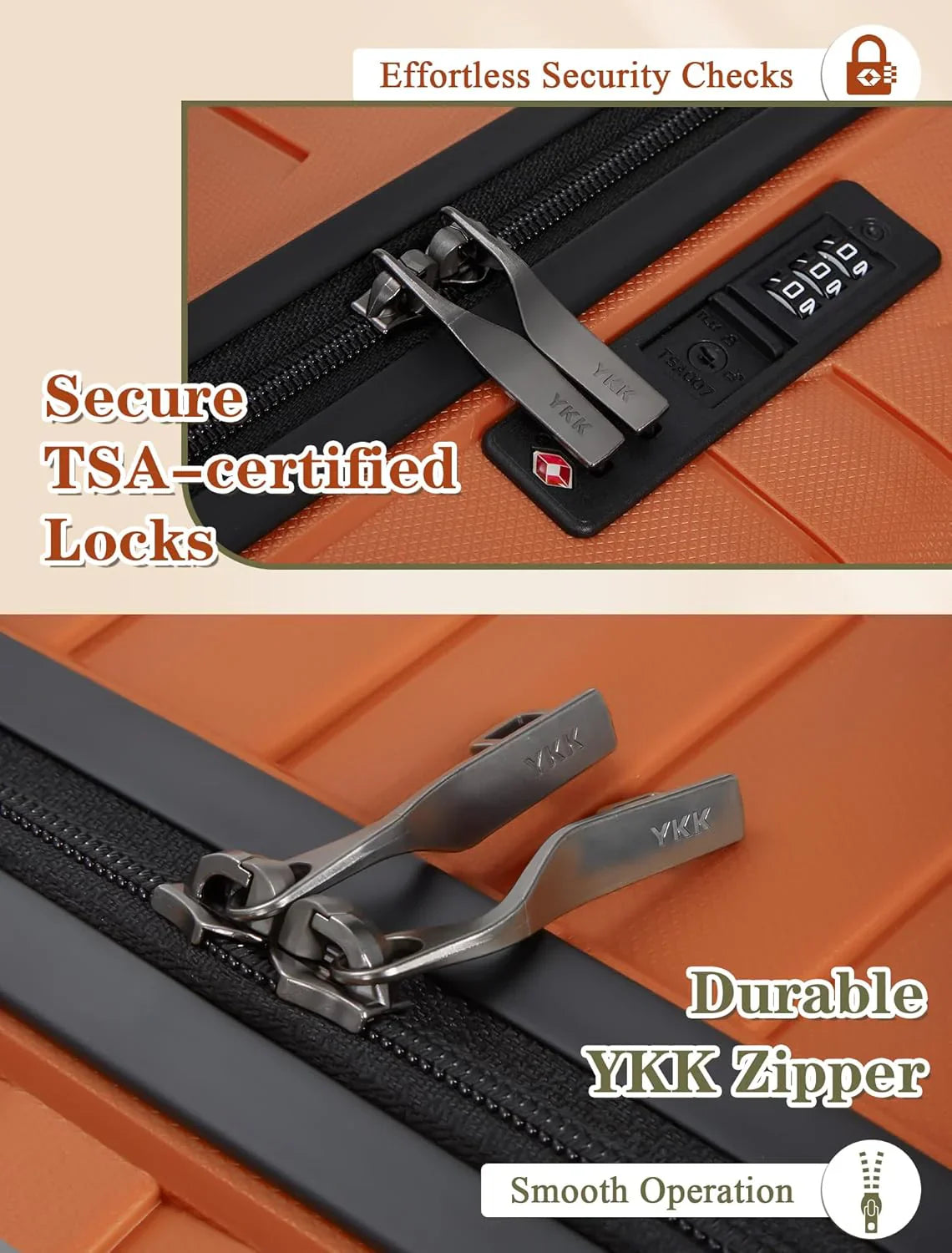 Ensemble de 5 bagages à roulettes, valise rigide en ABS avec roulettes pivotantes