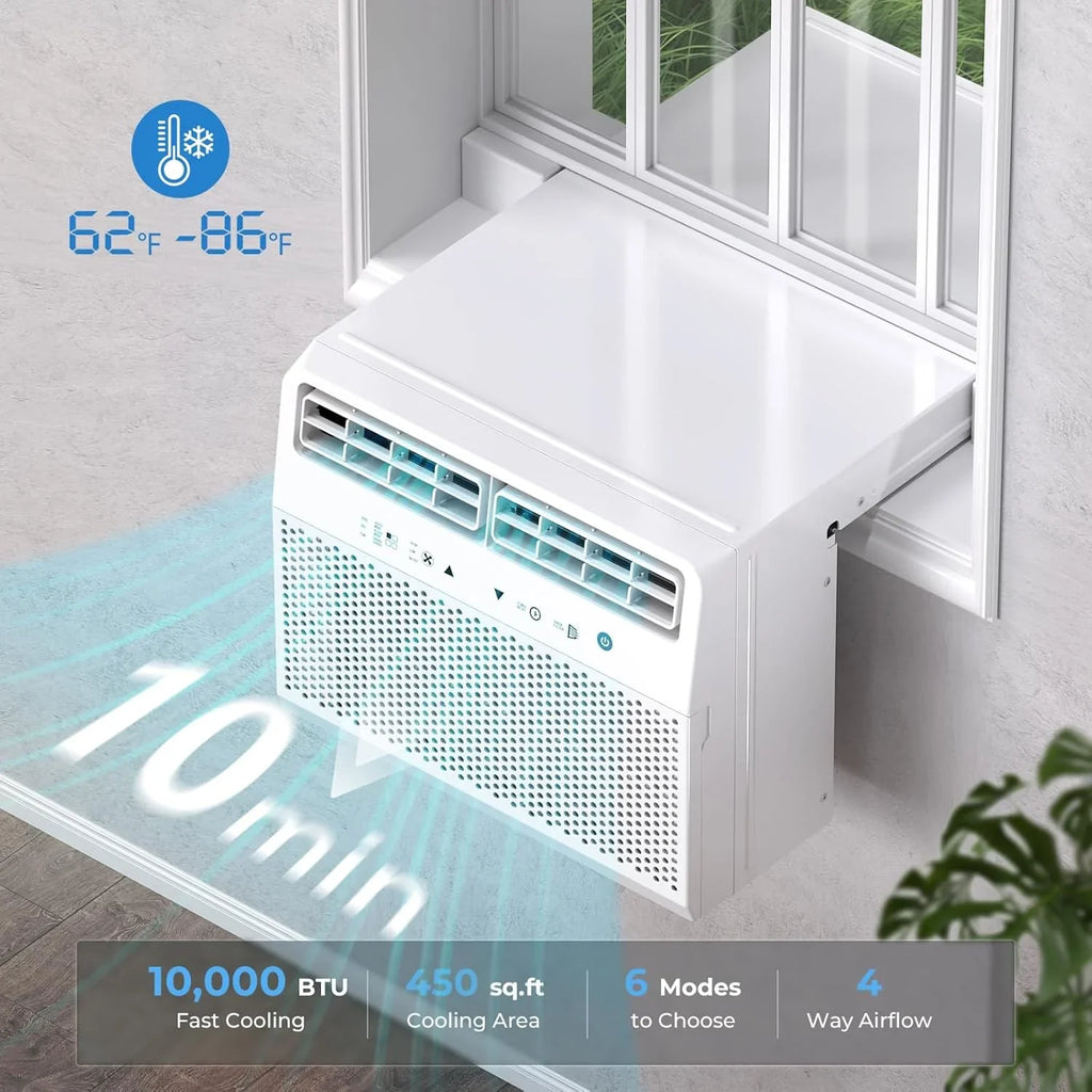 Climatiseur de fenêtre en U NJStar 12 000 BTU ultra-silencieux