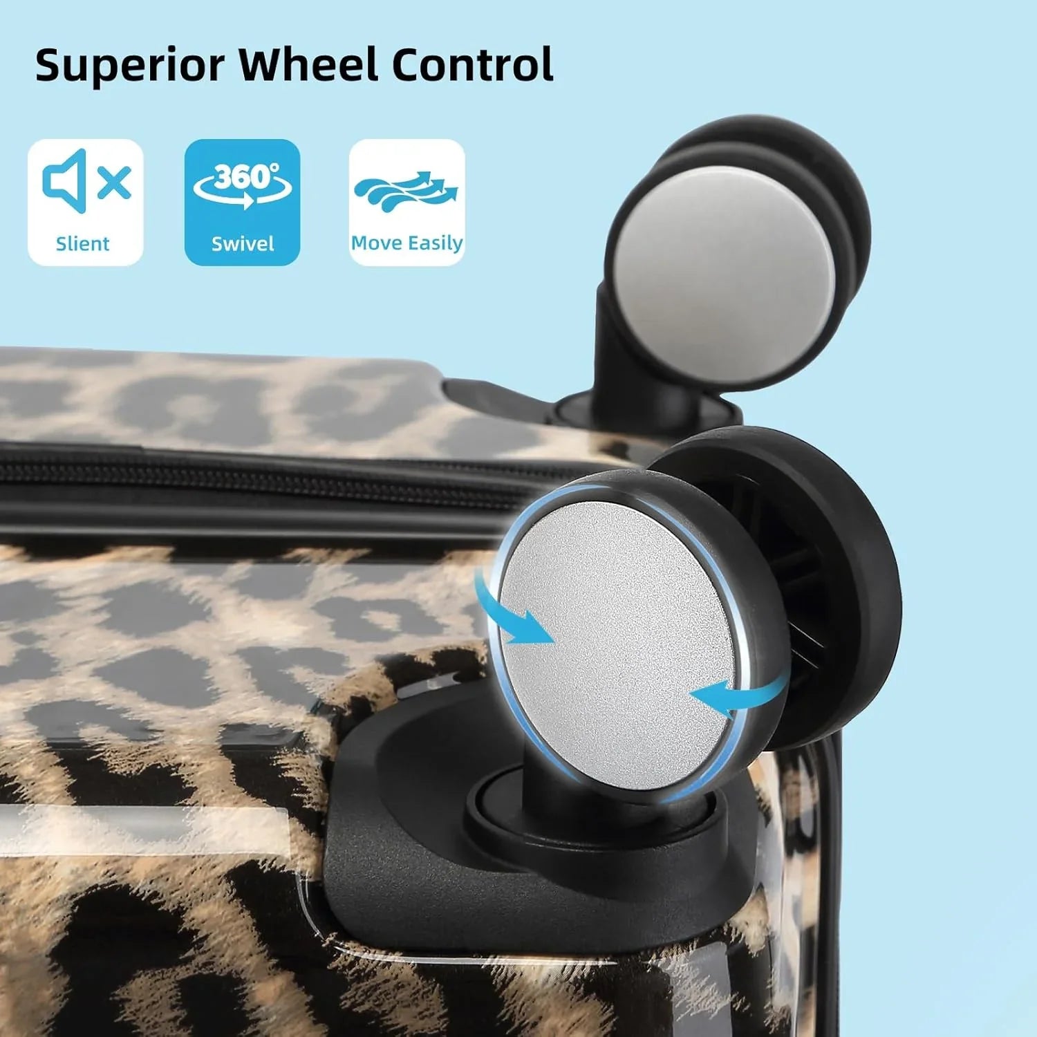 Ensemble de bagages 6 pièces, ensemble de valises rigides extensibles avec roulettes pivotantes, ensemble de bagages à roulettes légers