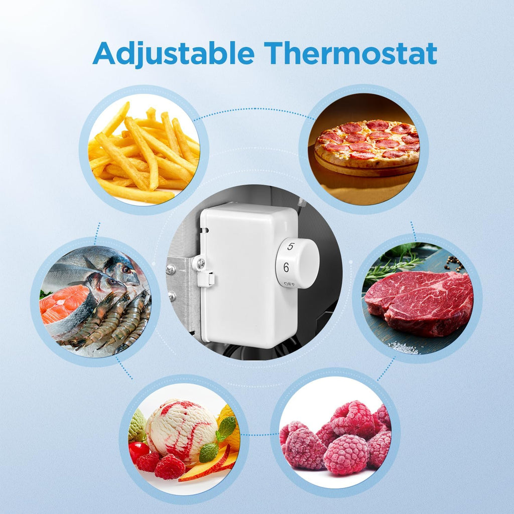 Congélateur vertical grand format noir 3,0 pieds cubes