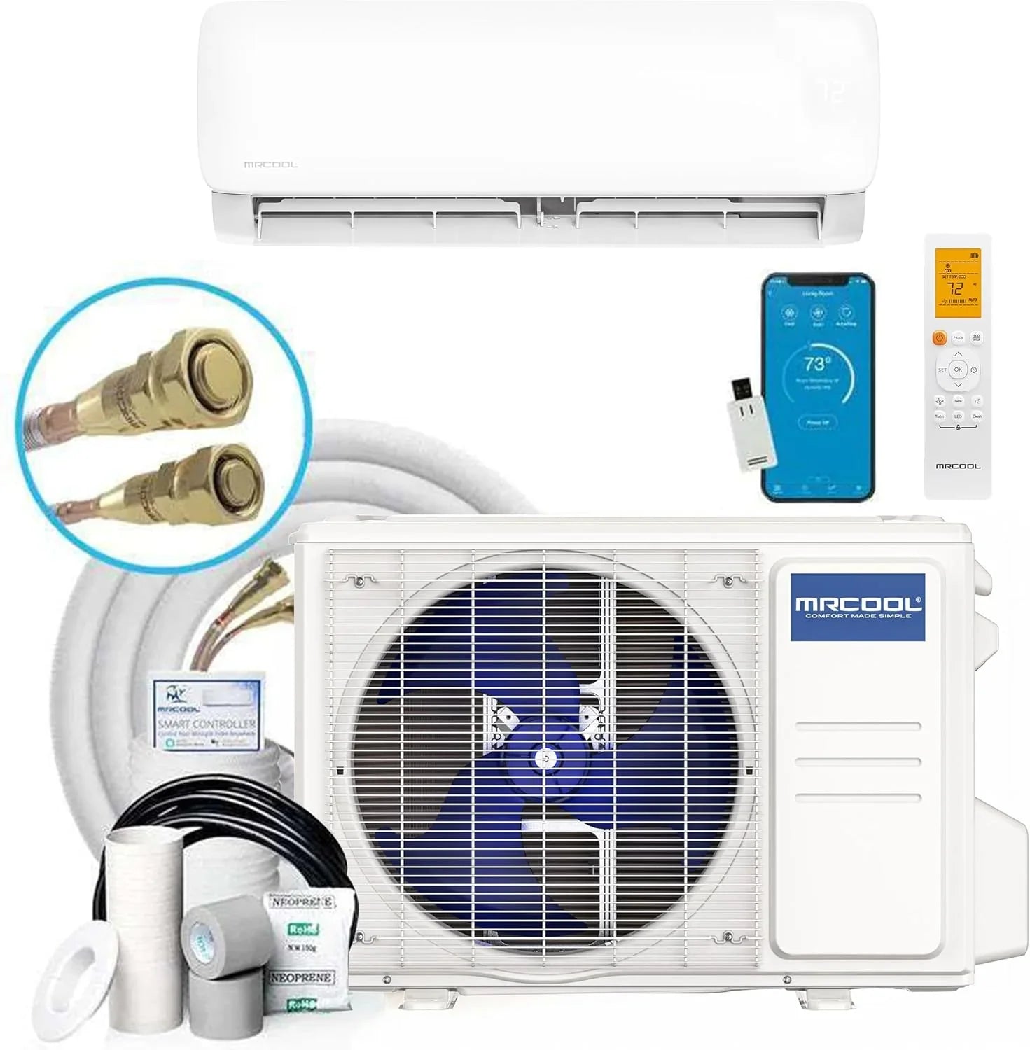 Climatiseur et thermopompe mini-split sans conduit MRCOOL 24 000 BTU 230 V, série Easy Pro - Unité de climatisation murale