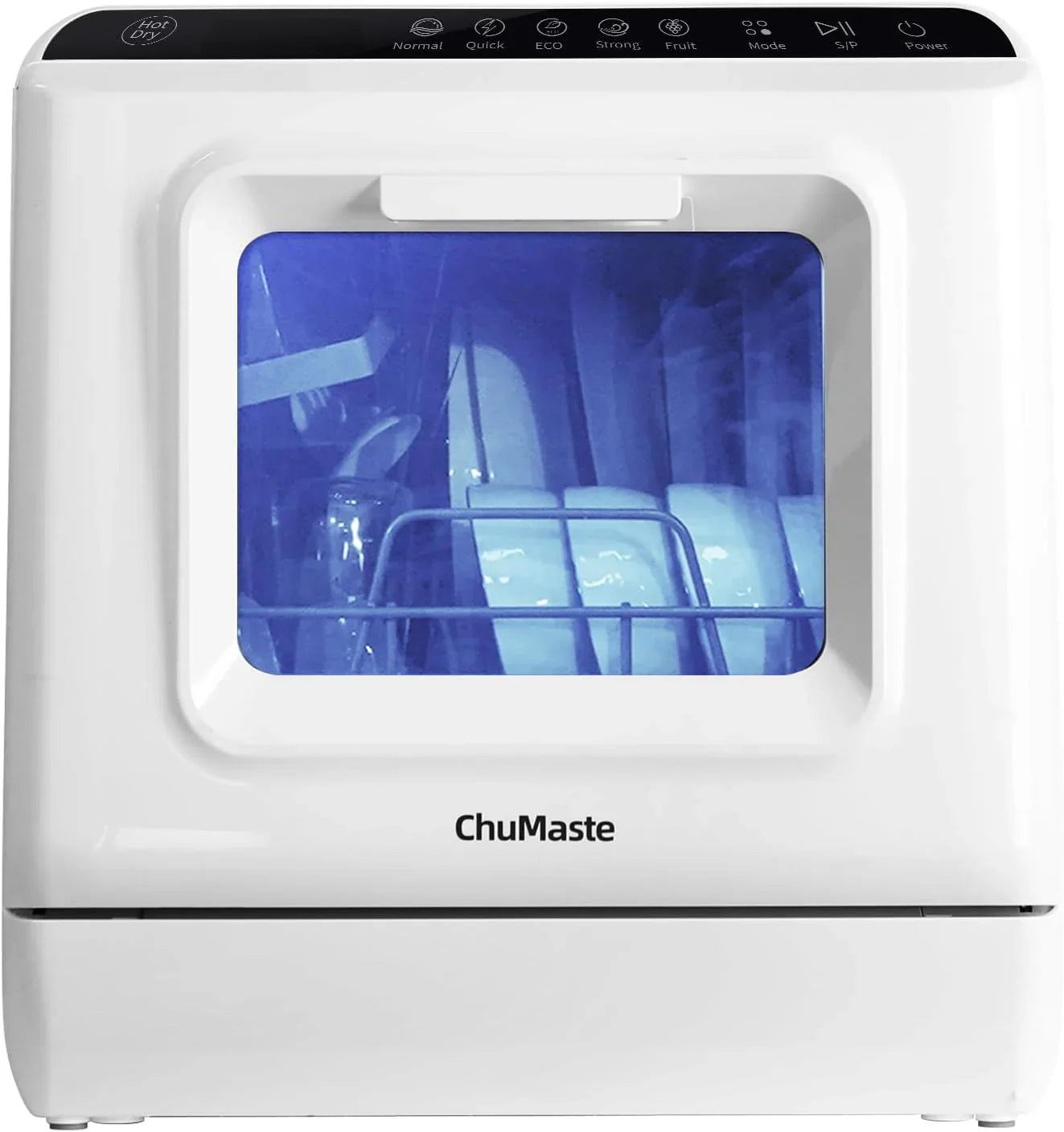 Mini lave-vaisselle de comptoir. Compact avec fonction séchage. Double bras gicleurs. Lave-vaisselle de comptoir portable.