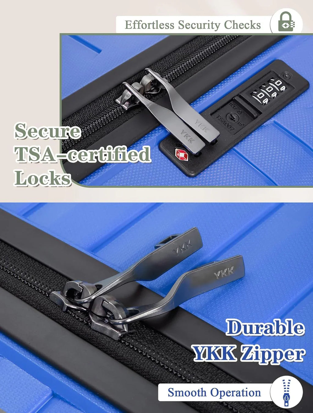 Ensemble de 5 bagages à roulettes, valise rigide en ABS avec roulettes pivotantes