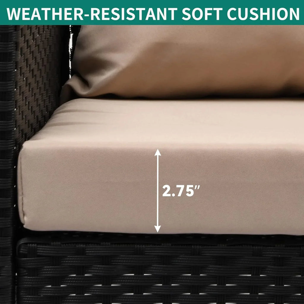 YITAHOME Balancelle suspendue pour porche, 3 places, banc d'extérieur en osier