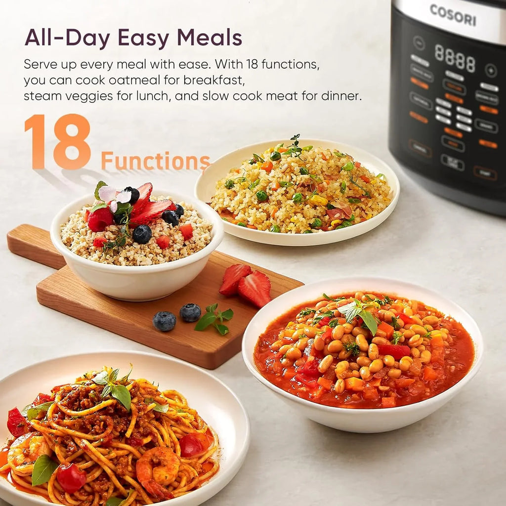 Cuiseur à riz COSORI 10 tasses, maintien au chaud 24 h/24, 18 fonctions, cuiseur à riz à logique floue